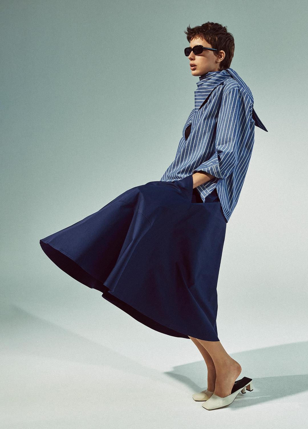 Cotton Full Skirt in Dresses & Skirts - DEEP IRIS | VINCE Sale