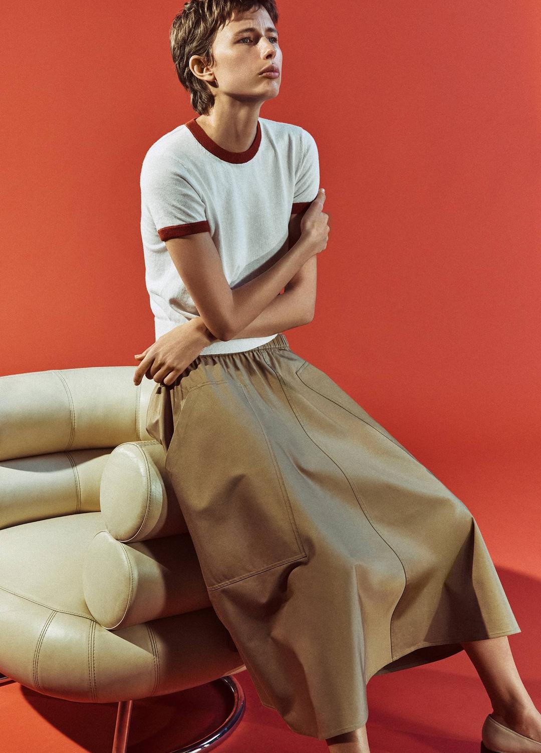 Cotton Full Skirt in Dresses & Skirts - DARK BARLEY | VINCE Sale