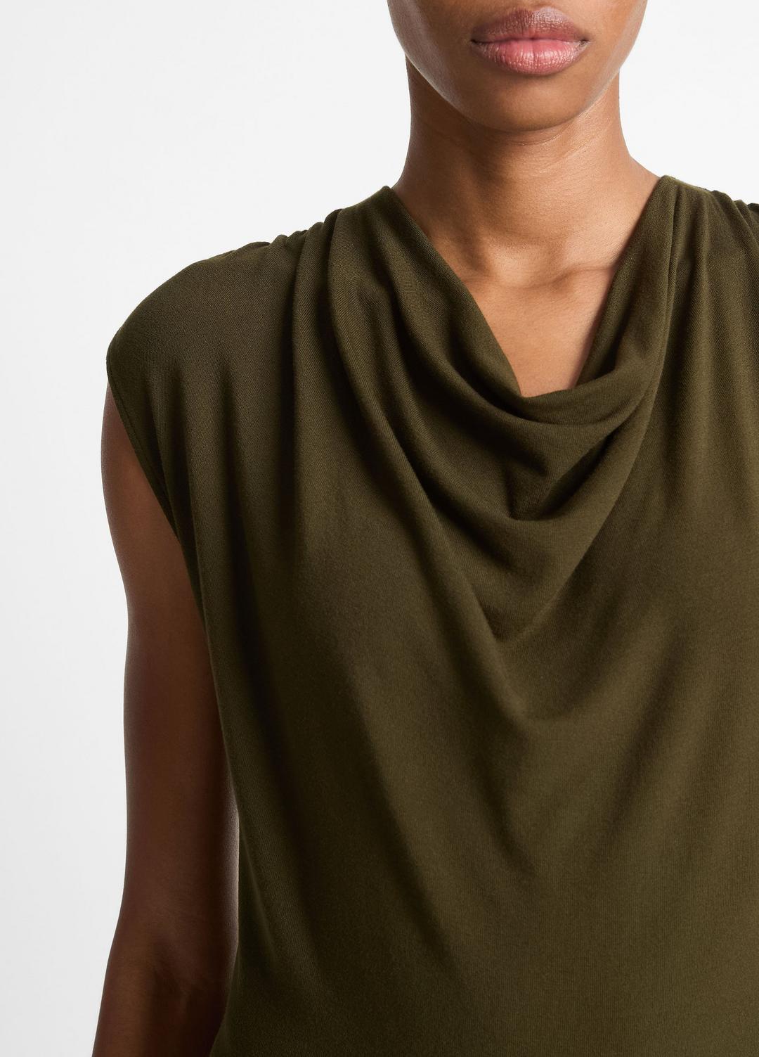 Jersey Draped Cowl-Neck Dress in Dresses & Skirts - VERDE | VINCE Sale