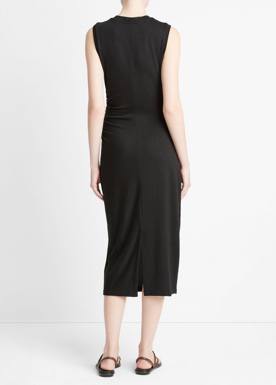 Sleeveless Gathered-Waist Dress in Dresses & Skirts - BLACK | VINCE Sale