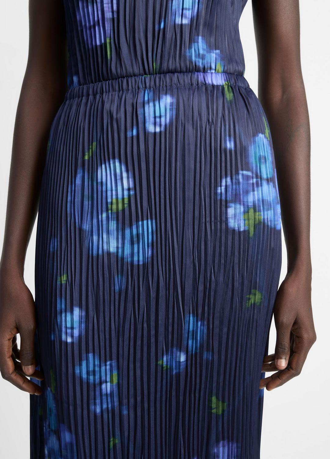 Poppy Blur Crushed Satin Column Skirt in Dresses & Skirts - MIDNIGHT | VINCE Sale