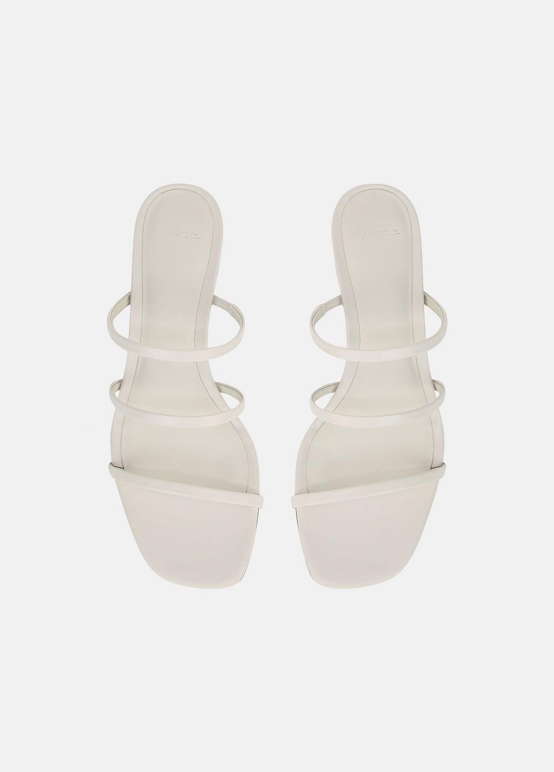 Palm Springs Leather Heeled Sandal in Shoes - WHITE STONE | VINCE Sale