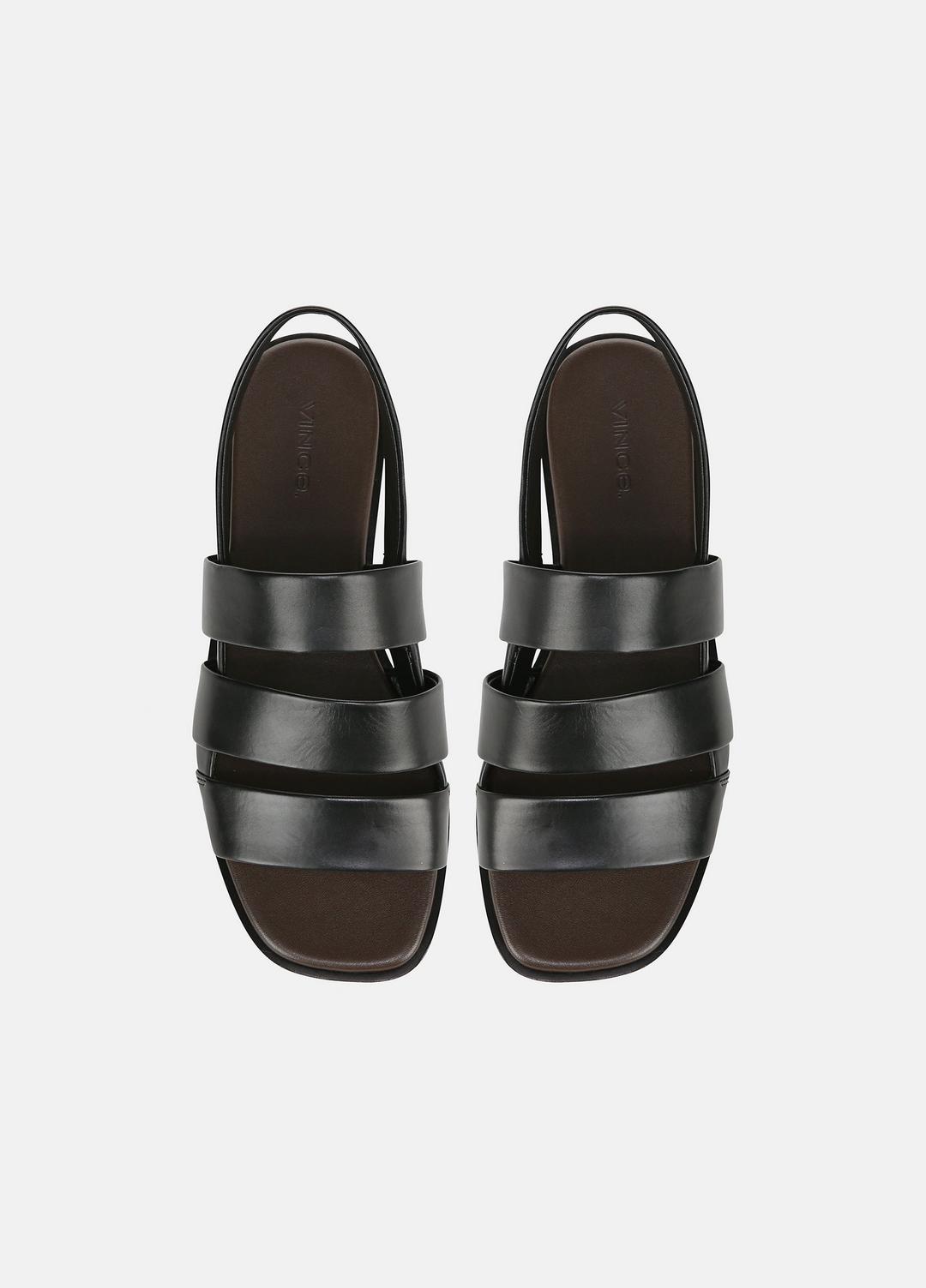 Mazie Leather Slingback Sandal in Shoes - BLACK | VINCE Sale