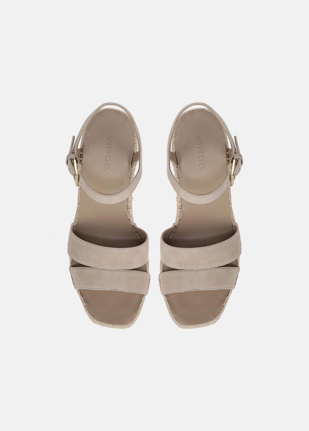 Gwen Suede Espadrille Wedge Sandals in Shoes - TAUPE CLAY | VINCE Sale