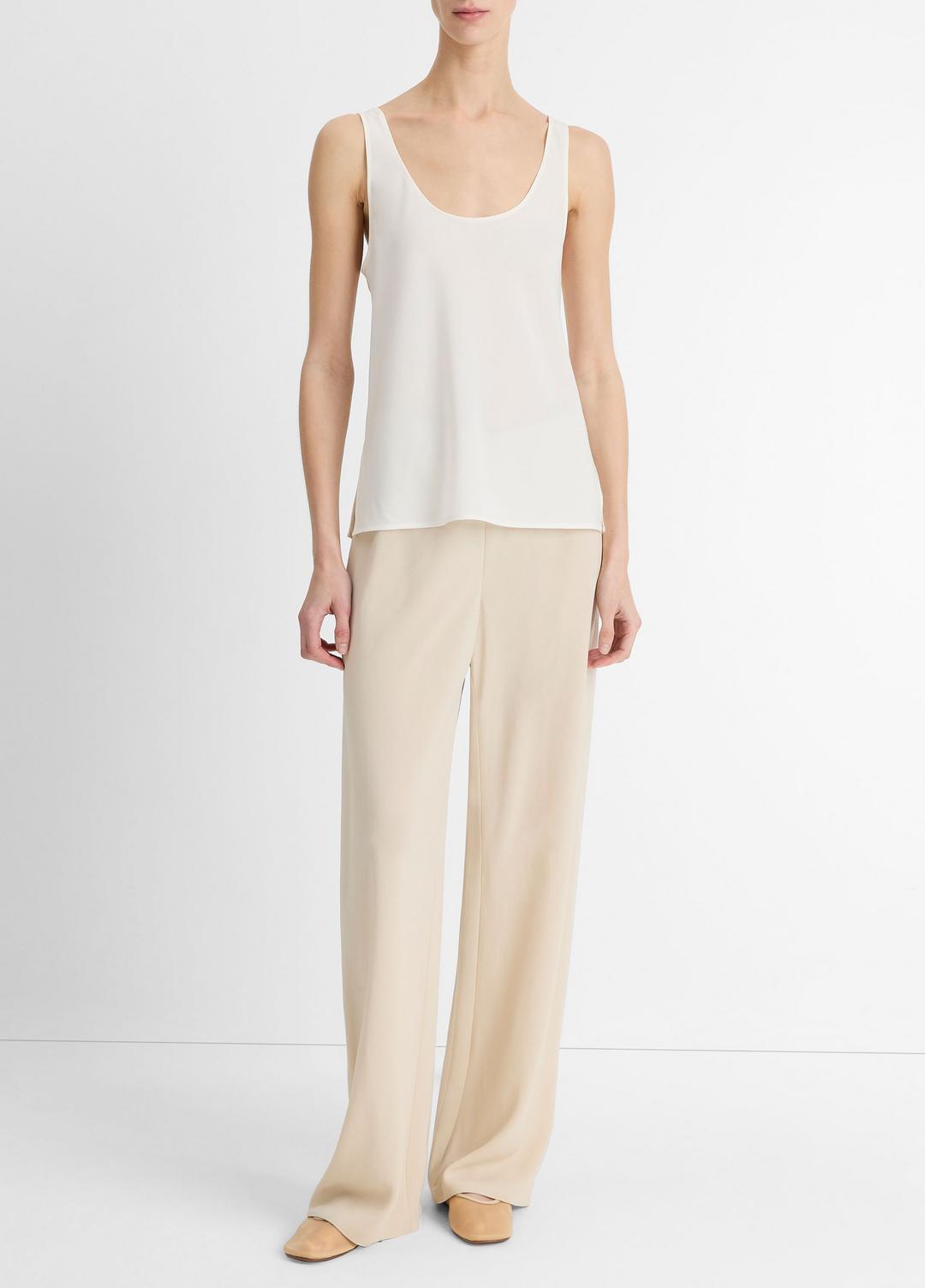 Classic Stretch-Silk Bias Tank in Shirts & Tees - OFF WHITE | VINCE Sale