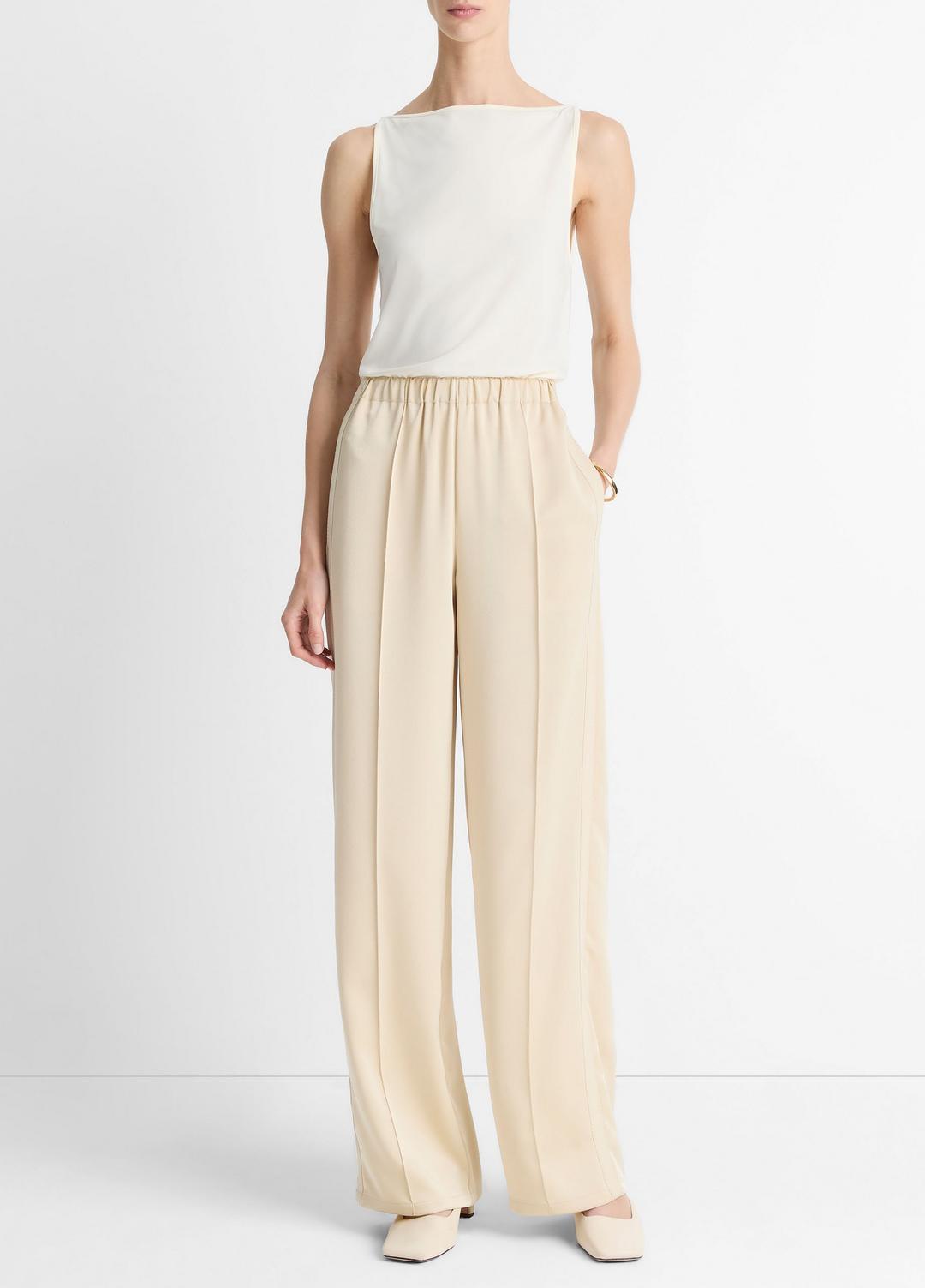 Matte Jersey Boat-Neck Tank in Shirts & Tees - IVORY | VINCE Sale