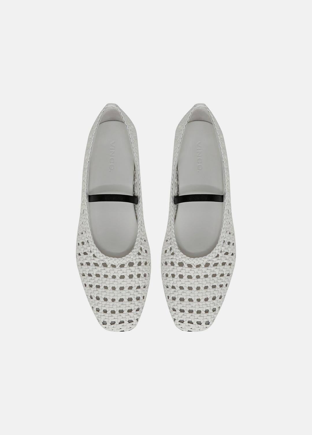 Vivian Leather Mary Jane Flat in Shoes - WHITE | VINCE Sale
