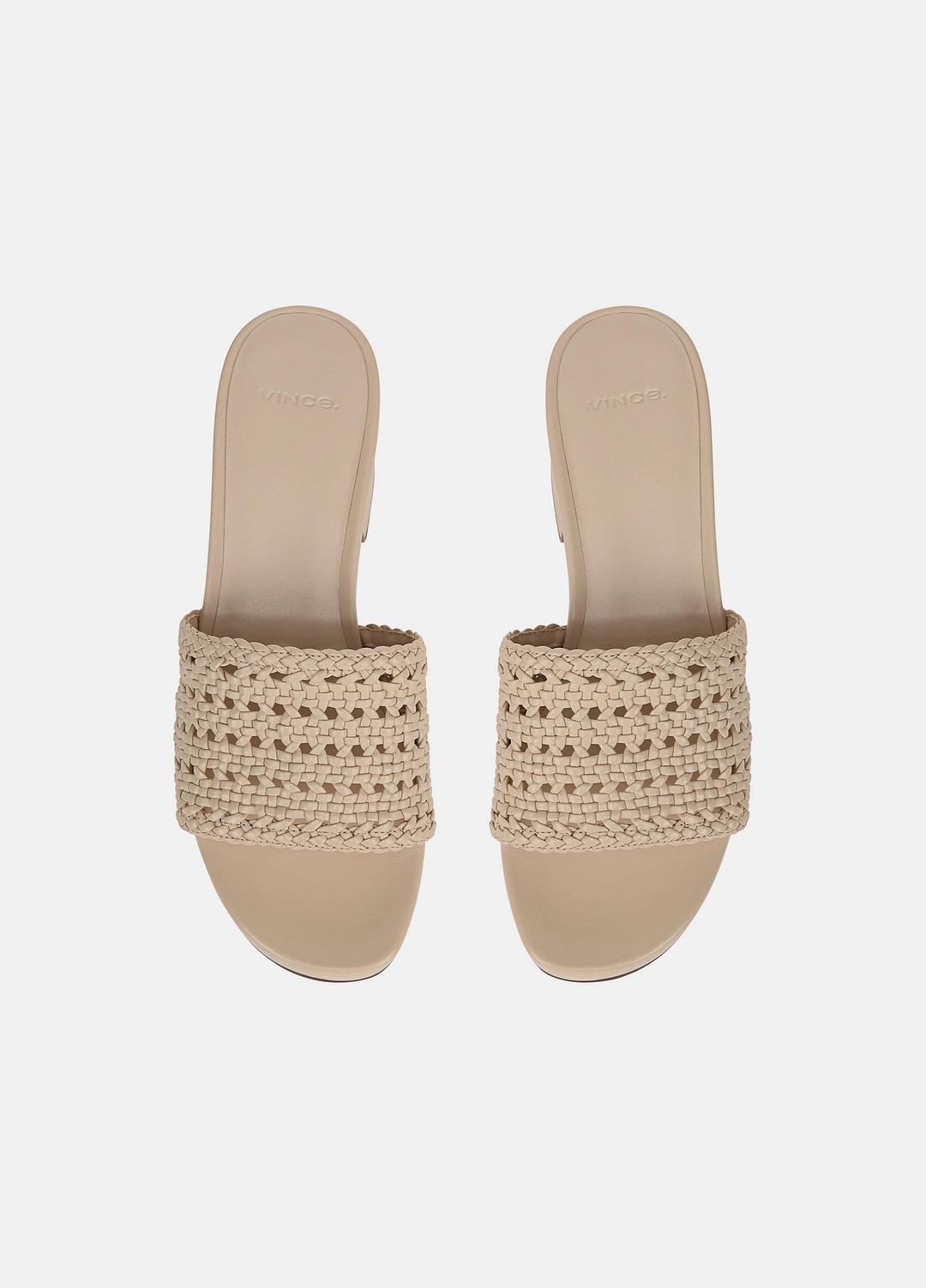 Margo Woven Leather Platform Sandal in Shoes - BIRCH SAND | VINCE Sale