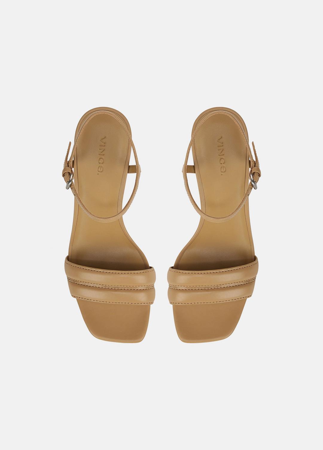 Prema Leather Wedge Sandal in Shoes - LIGHT SABLE | VINCE Sale