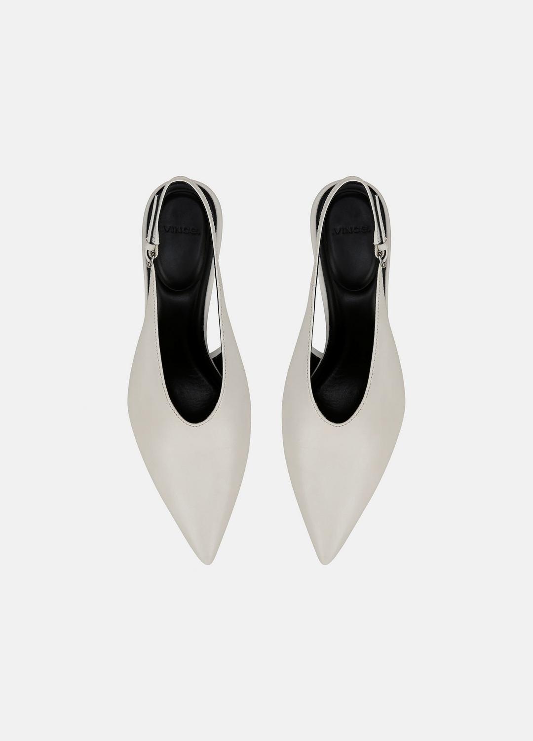 Devi Leather Slingback Pump in Shoes - MILK | VINCE Sale