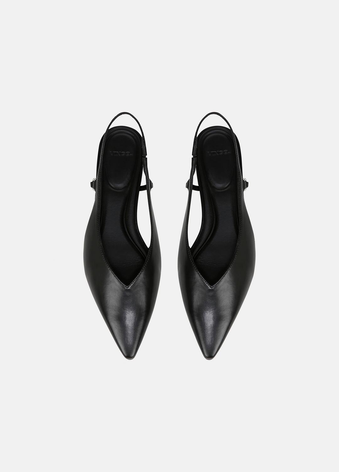 Ines Leather Slingback Flat in Shoes - BLACK | VINCE Sale