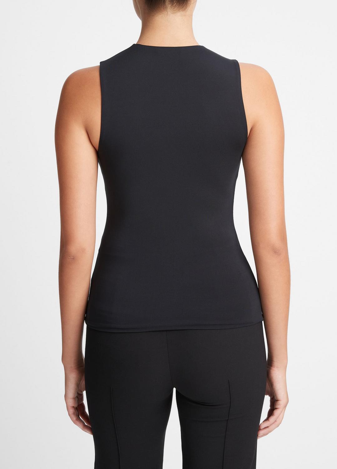 Stretch-Jersey Shell in Shirts & Tees - BLACK | VINCE Sale
