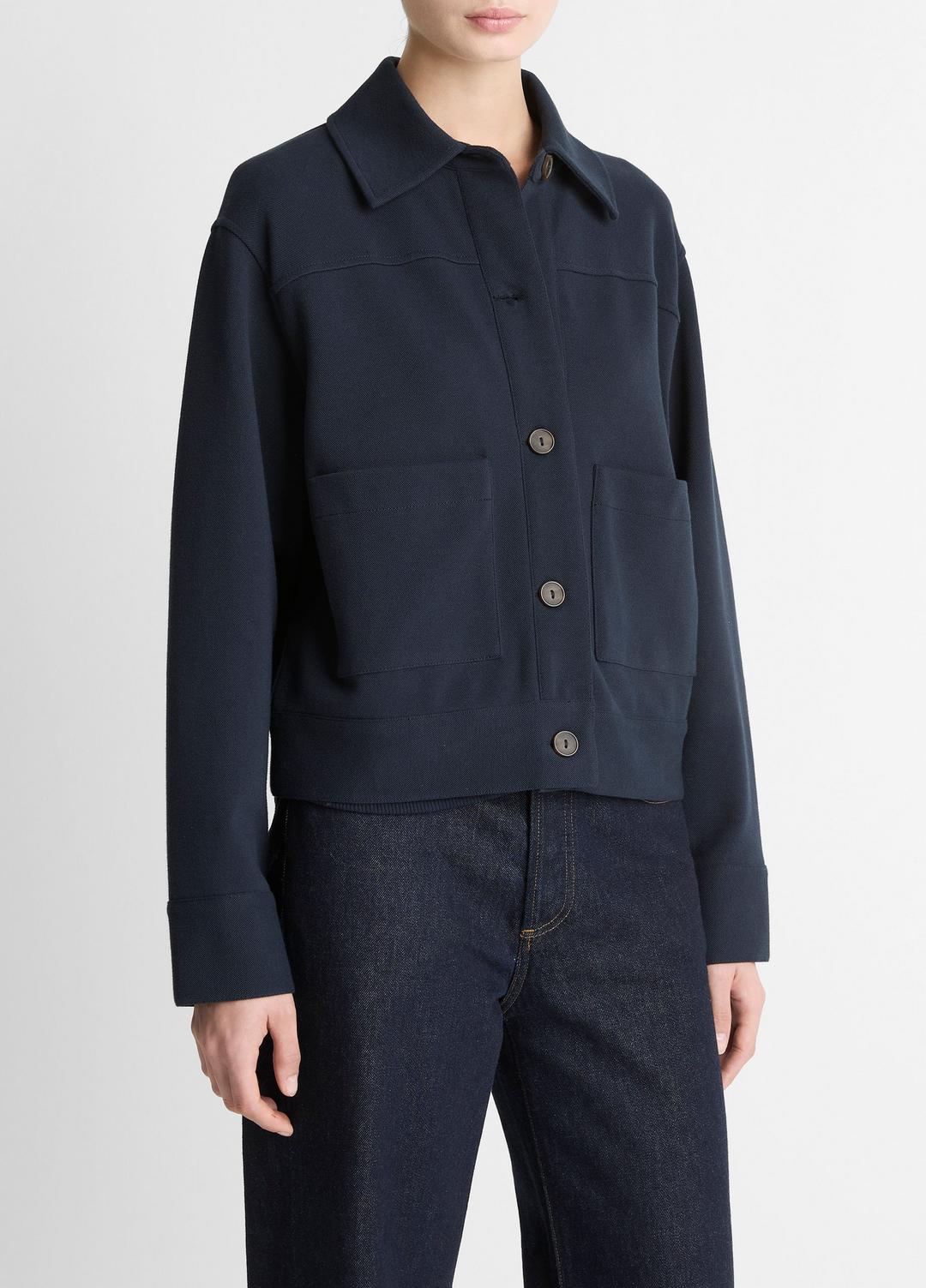 VINCE Women Double-Face Cropped Jacket in Jackets COASTAL BLUE