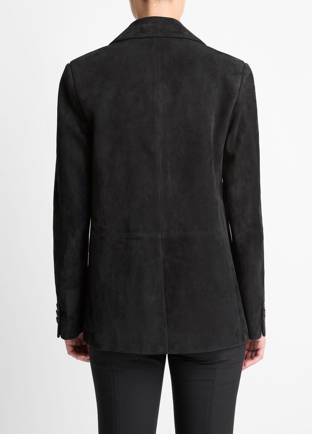 VINCE Women Suede Blazer in Blazers BLACK