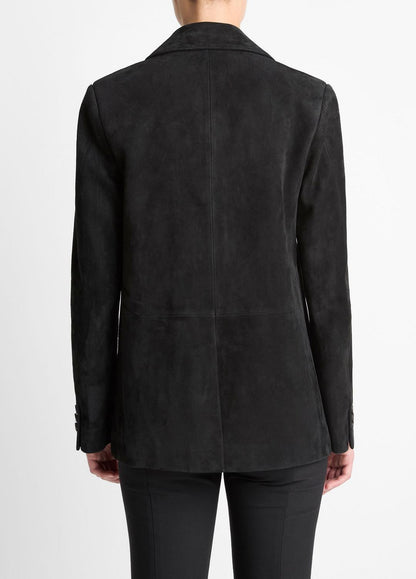 VINCE Women Suede Blazer in Blazers BLACK