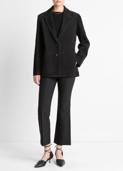 VINCE Women Suede Blazer in Blazers BLACK