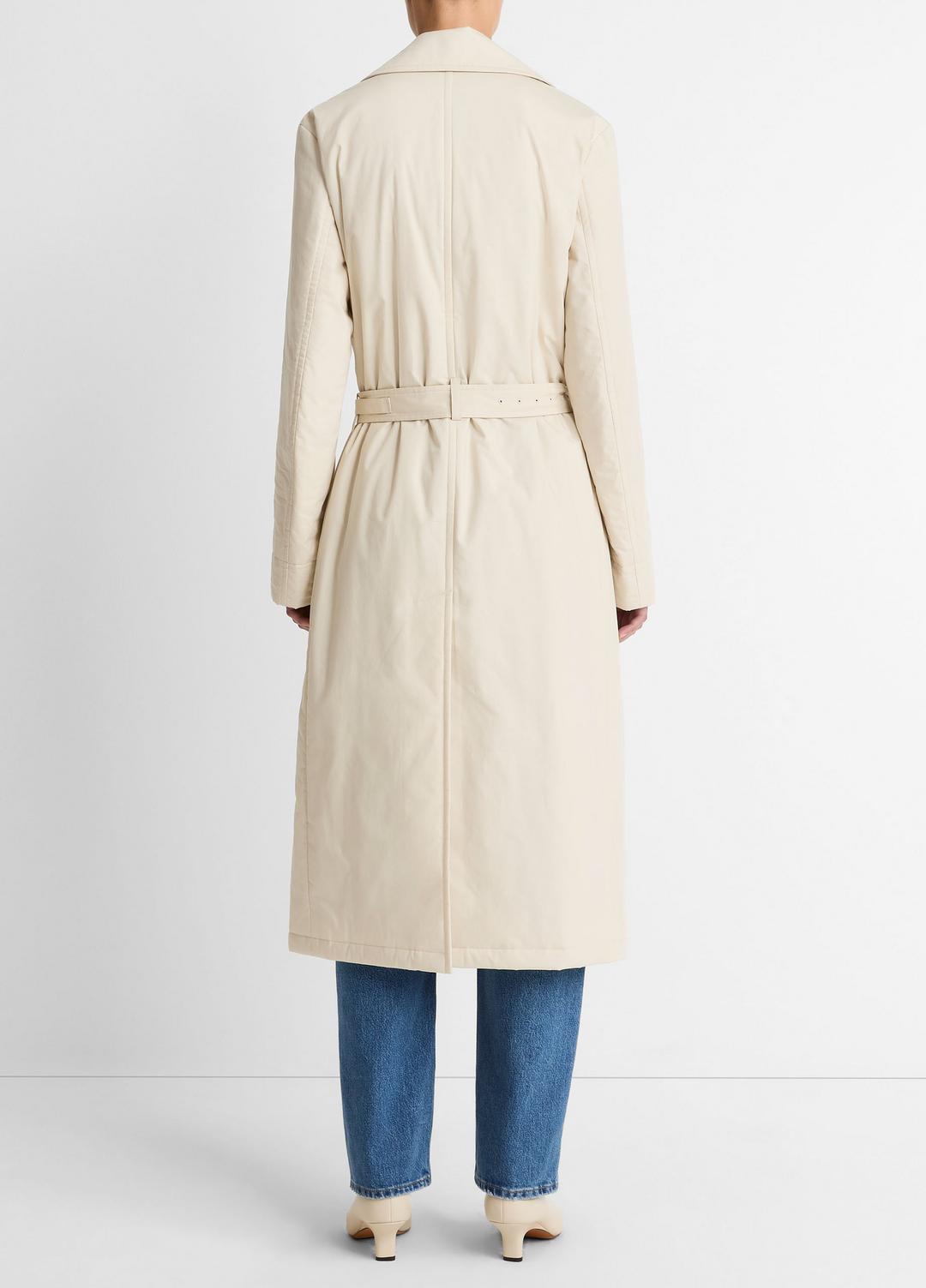 VINCE Women Padded Cotton Long Coat in Coats WHITE TEA
