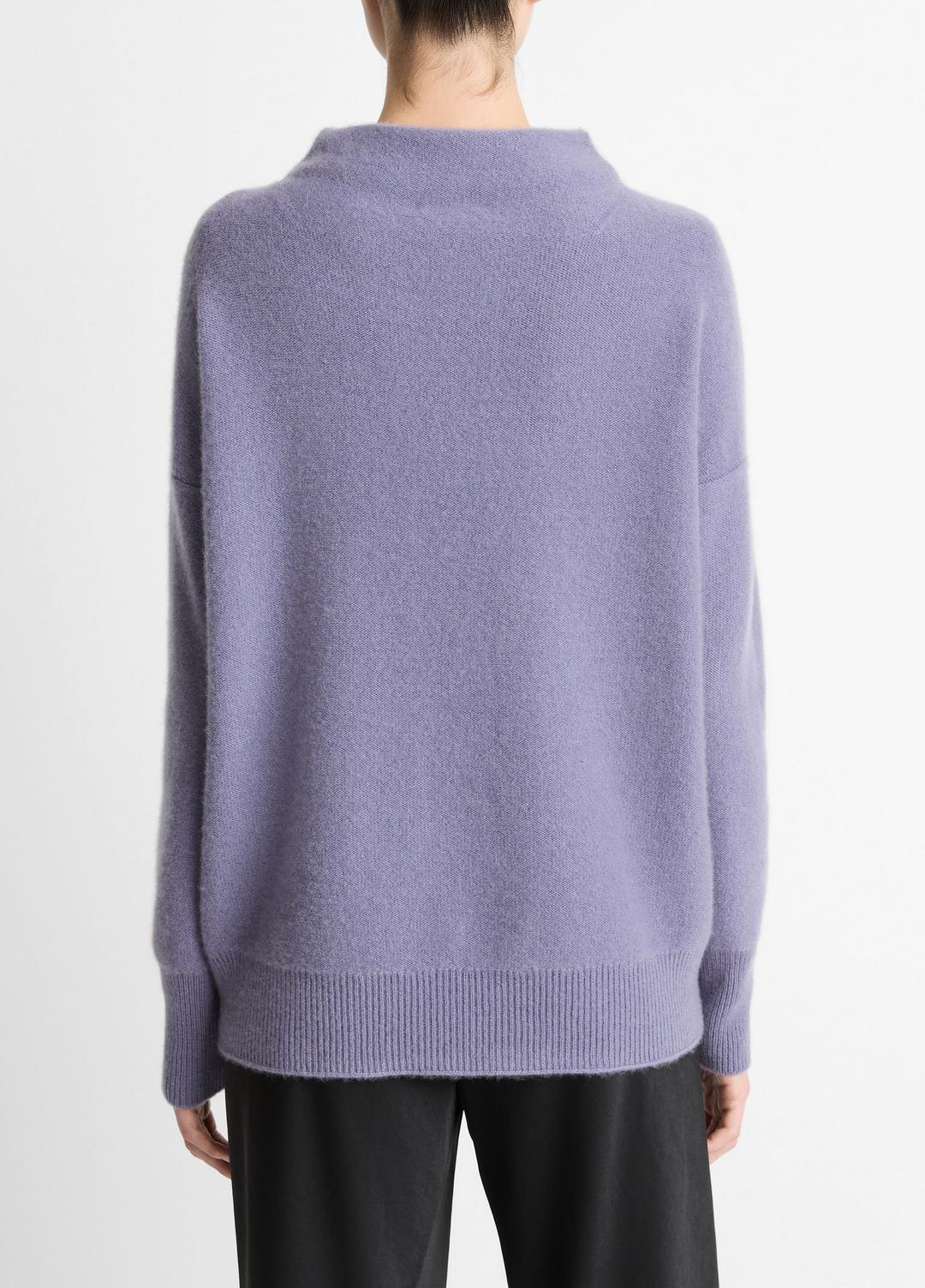 VINCE Women Plush Cashmere Funnel-Neck Sweater in Turtleneck MAUVE IRIS