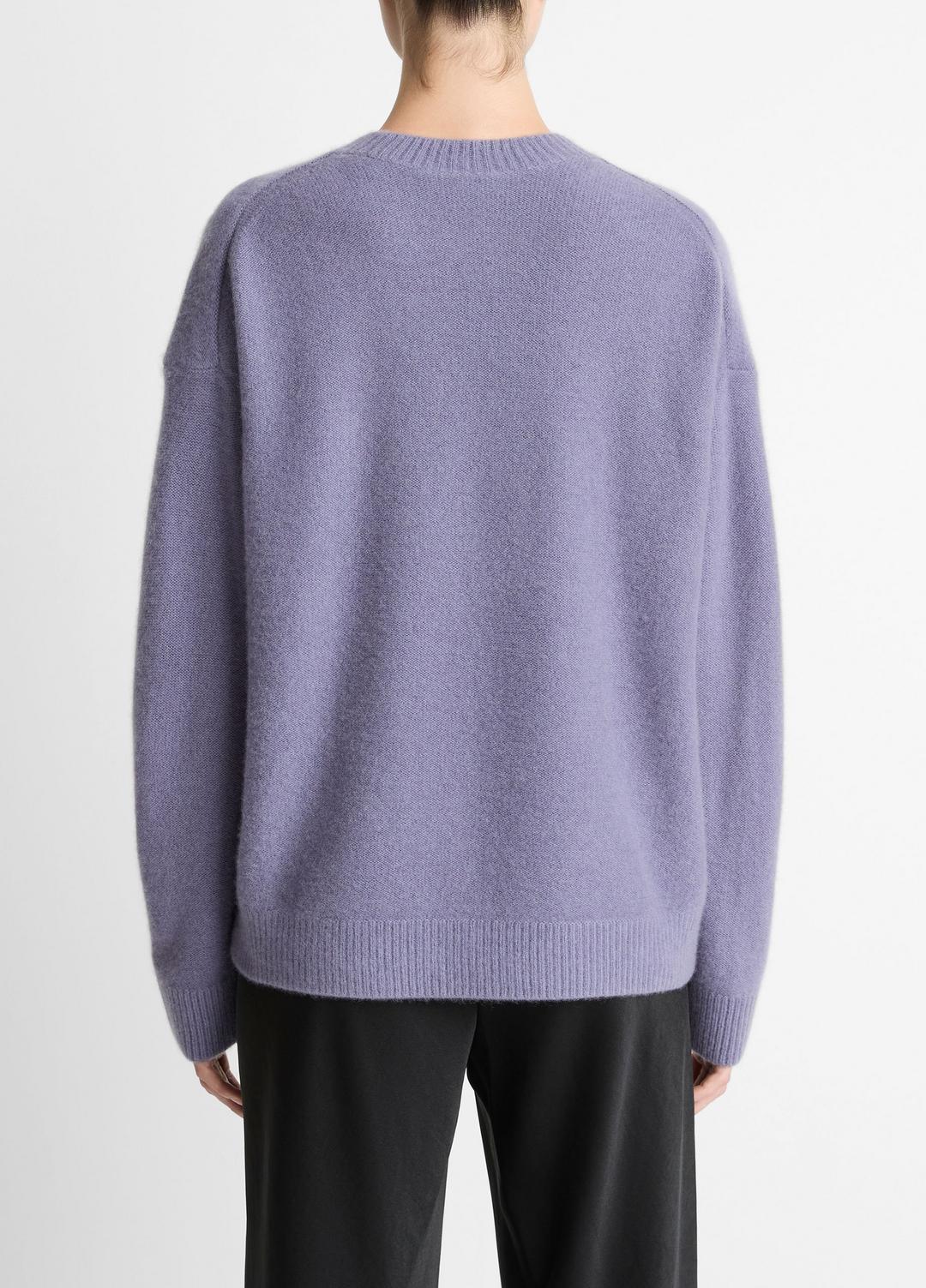 VINCE Women Plush Cashmere Crew Neck Sweater in Crew Neck MAUVE IRIS