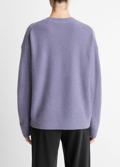 VINCE Women Plush Cashmere Crew Neck Sweater in Crew Neck MAUVE IRIS