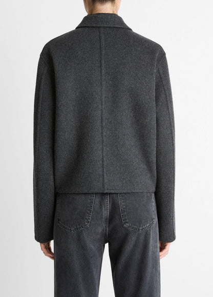 VINCE Women Wool & Cashmere-Blend Short Jacket in Jackets CHARCOAL