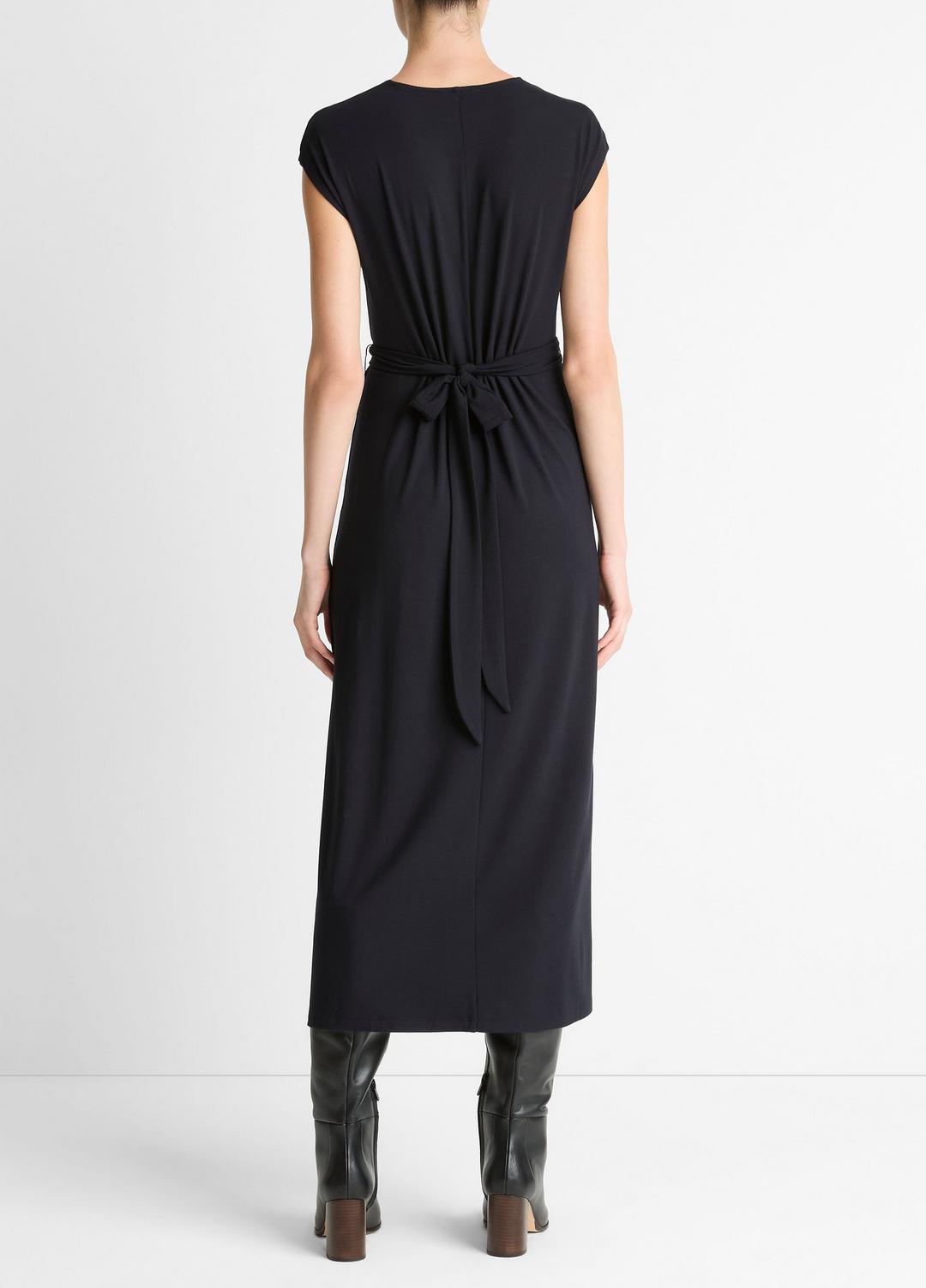 VINCE Women Jersey Wrap Midi Dress in Dresses COASTAL BLUE