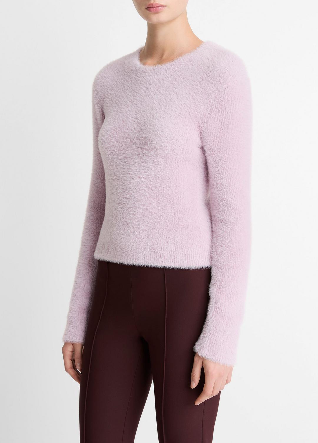 VINCE Women Eyelash Crew Neck Sweater in Crew Neck IRIS QUARTZ