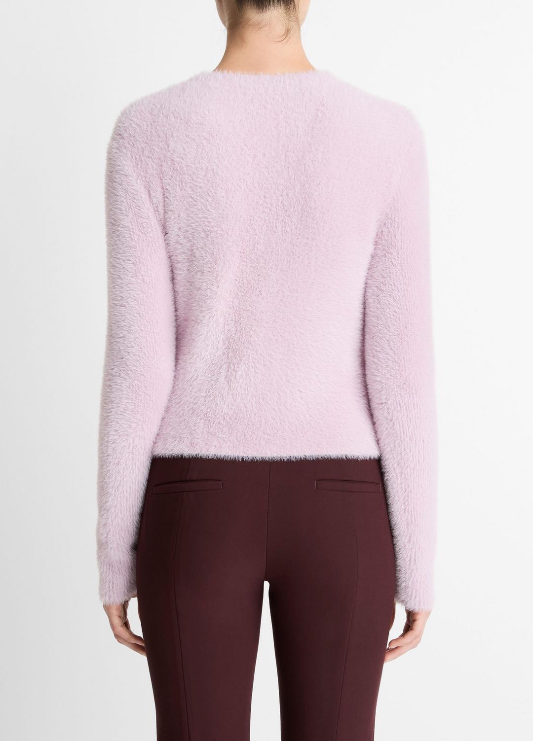 VINCE Women Eyelash Crew Neck Sweater in Crew Neck IRIS QUARTZ
