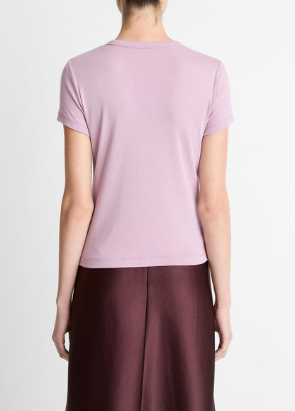 VINCE Women Pima Cotton-Blend '90s Shrunken T-Shirt in Short Sleeve AMETHYST