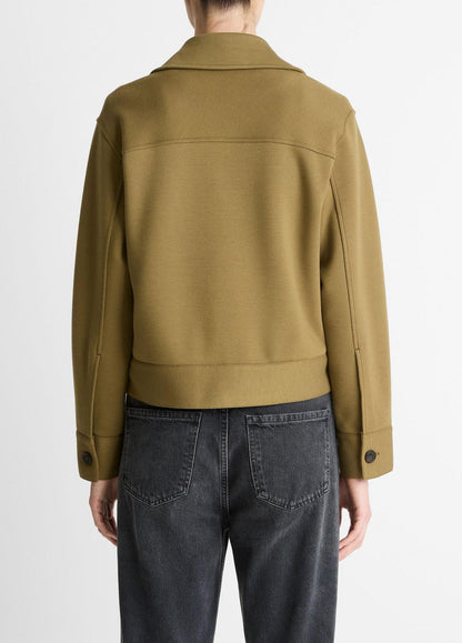 VINCE Women Double-Face Cropped Jacket in Jackets DARK OLIVE STONE