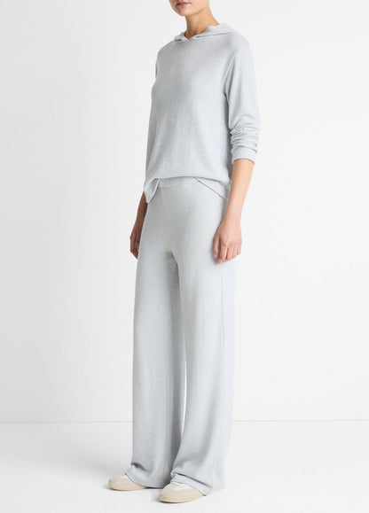 VINCE Women Cozy Wide-Leg Pant in Wide Leg HEATHER PALE GREY