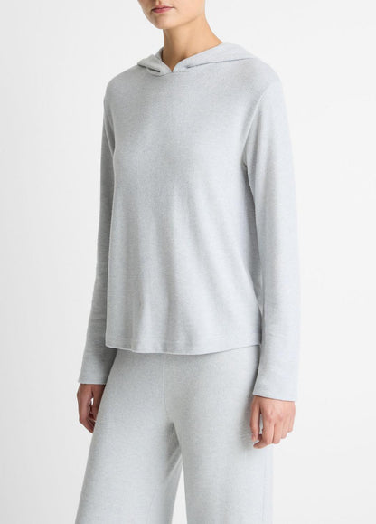 VINCE Women Cozy Long-Sleeve Hoodie in Sweatshirts & Hoodies HEATHER PALE GREY