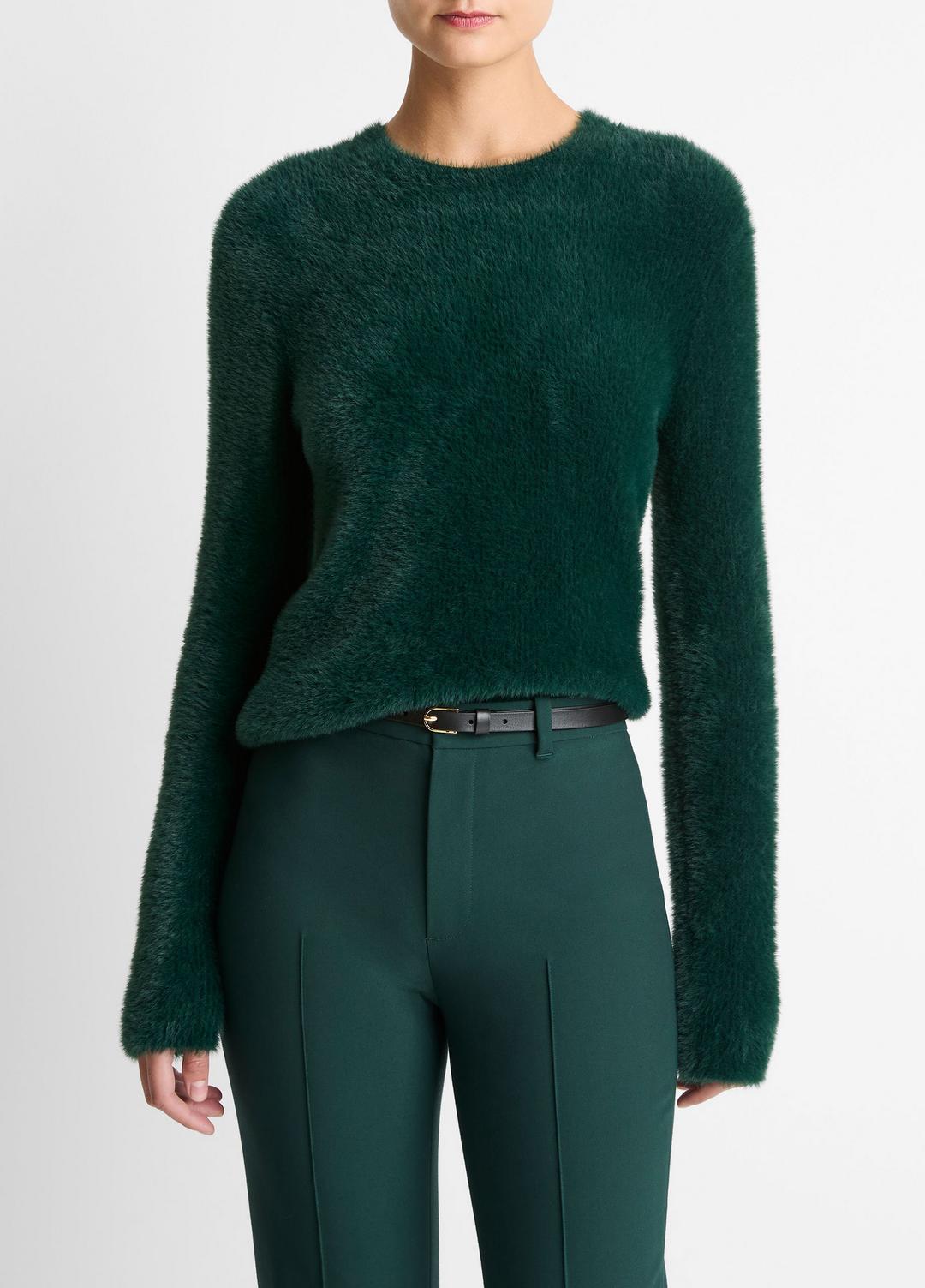 VINCE Women Eyelash Crew Neck Sweater in Crew Neck JUNIPER