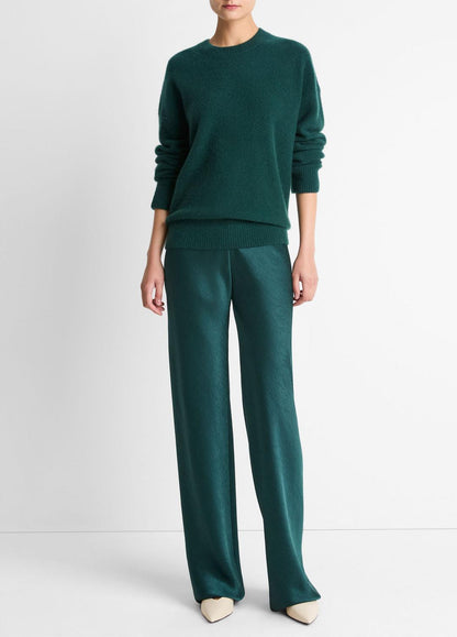 VINCE Women Plush Cashmere Crew Neck Sweater in Crew Neck JUNIPER