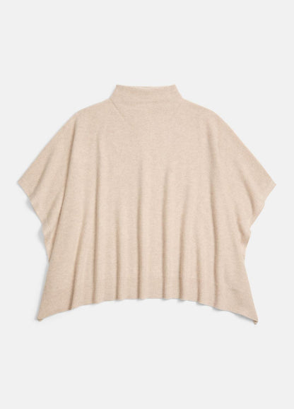 VINCE Women Merino Wool-Cashmere Funnel-Neck Poncho in Accessories HEATHER MARBLE