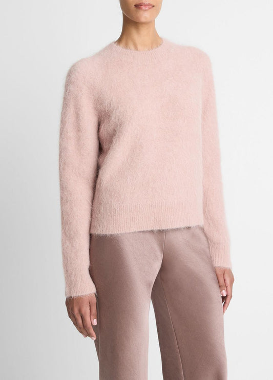 Brushed Alpaca-Blend Crew Neck Sweater in Crew Neck - BEET ROOT | VINCE Women