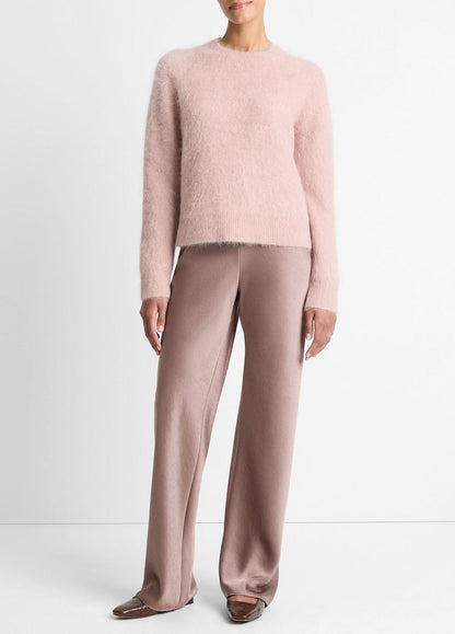 VINCE Women Brushed Alpaca-Blend Crew Neck Sweater in Crew Neck BEET ROOT