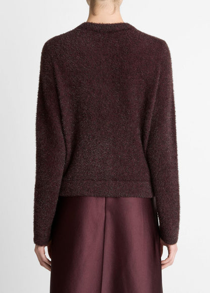 VINCE Women Metallic Eyelash Cardigan in Cardigans OXBLOOD