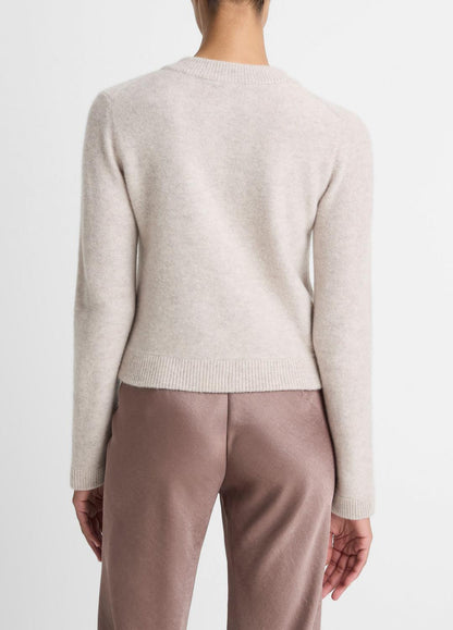 VINCE Women Plush Cashmere Shrunken Cardigan in Cardigans MARBLE