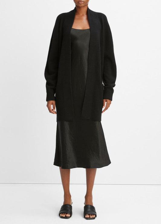 VINCE Women Cashmere Open-Front Cardigan in Cardigans BLACK