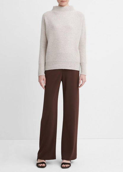 VINCE Women Plush Cashmere Funnel-Neck Sweater in Turtleneck MARBLE