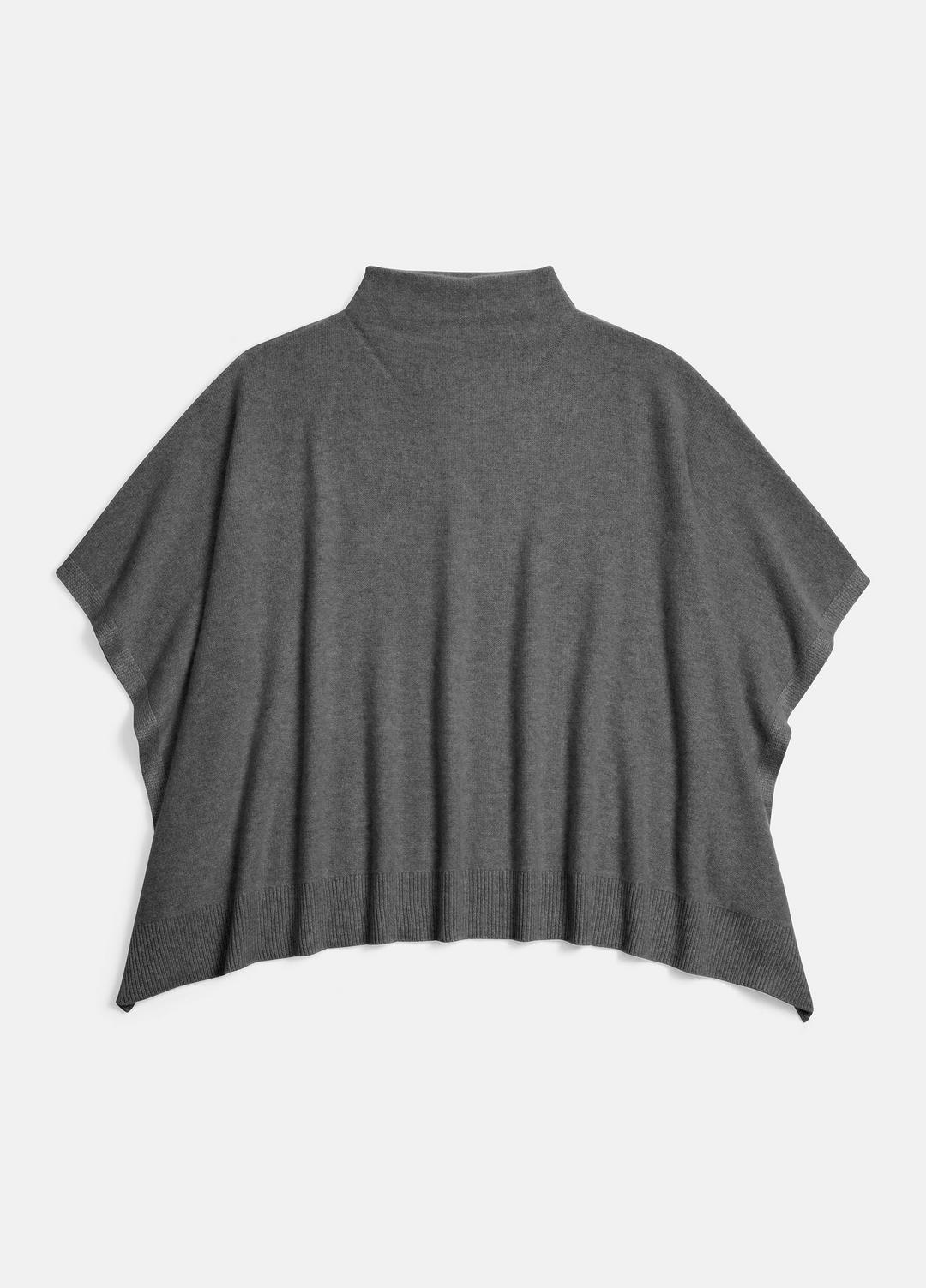 VINCE Women Merino Wool-Cashmere Funnel-Neck Poncho in Accessories HEATHER GREY