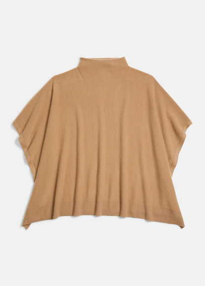 VINCE Women Merino Wool-Cashmere Funnel-Neck Poncho in Accessories BISCOTTI