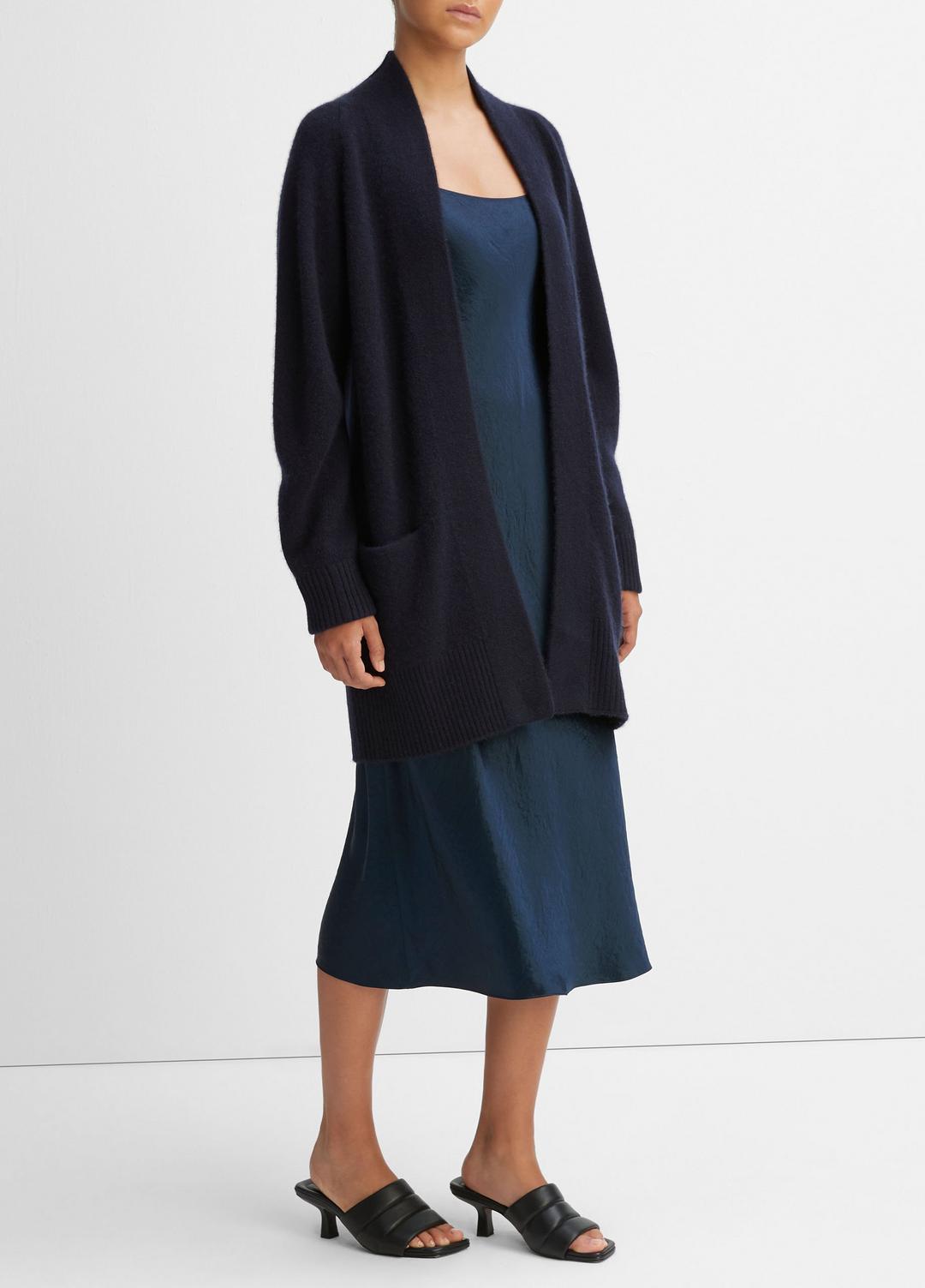 VINCE Women Cashmere Open-Front Cardigan in Cardigans COASTAL BLUE