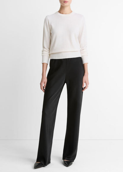 VINCE Women Cashmere Crew Neck Sweater in Crew Neck OFF WHITE