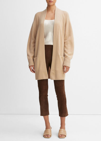 VINCE Women Cashmere Open-Front Cardigan in Cardigans CAMEL