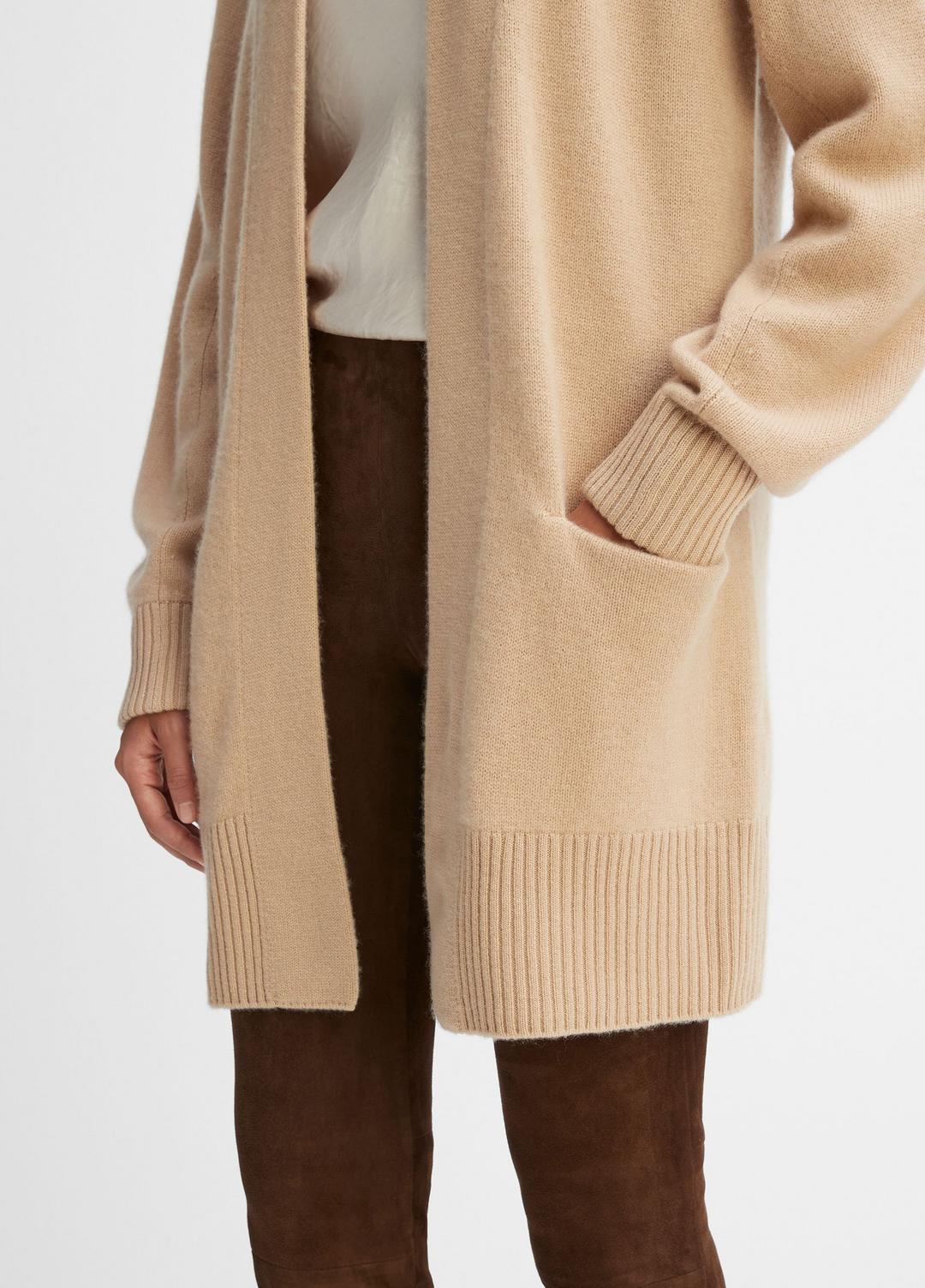 VINCE Women Cashmere Open-Front Cardigan in Cardigans CAMEL