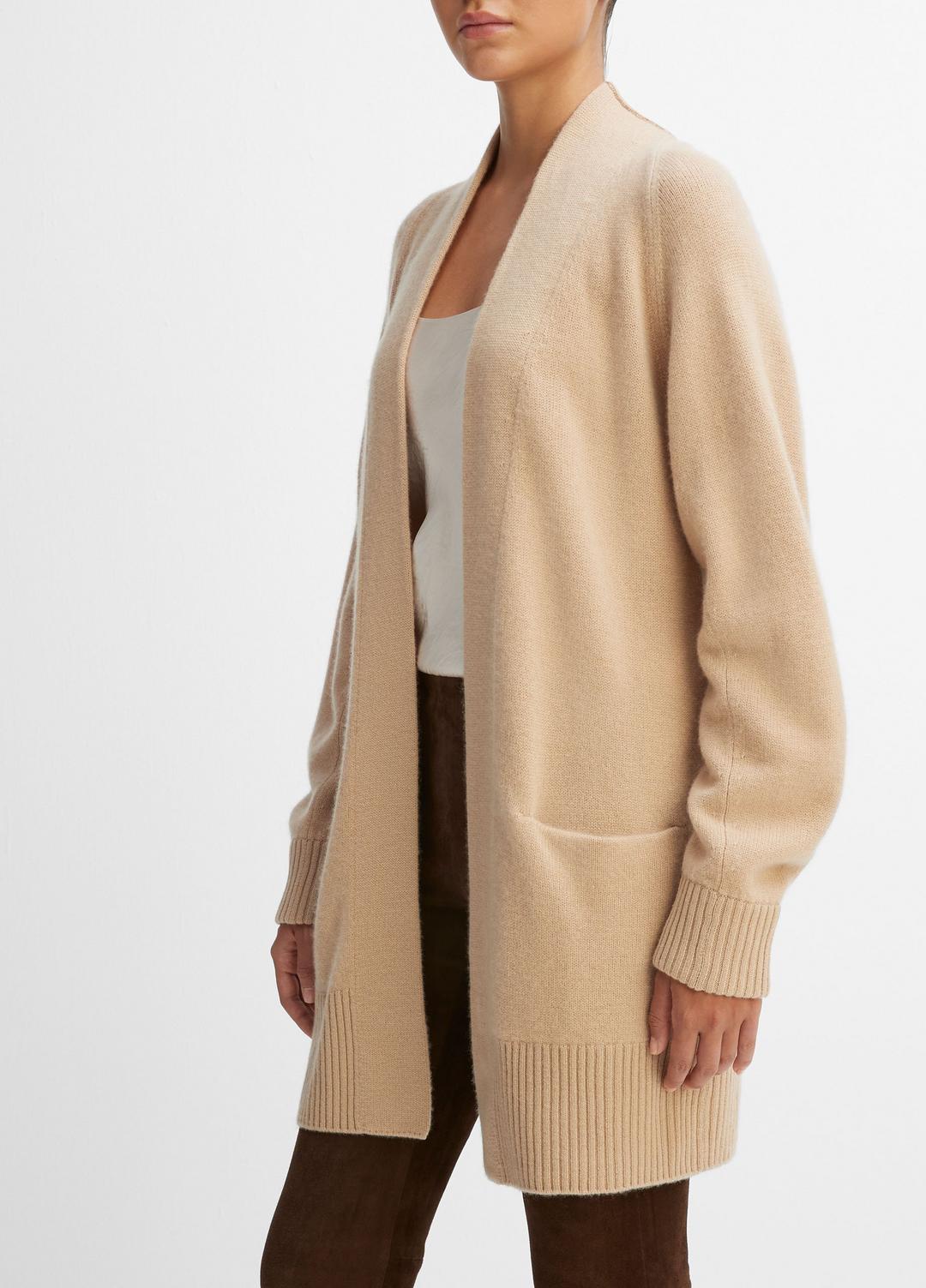 VINCE Women Cashmere Open-Front Cardigan in Cardigans CAMEL