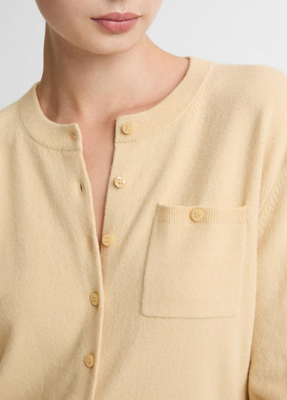 VINCE Women Wool & Cashmere-Blend Pocket Cardigan in Cardigans CHAMOMILE
