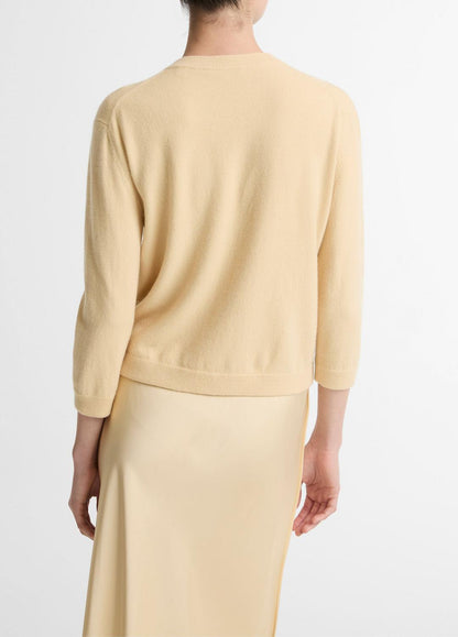VINCE Women Wool & Cashmere-Blend Pocket Cardigan in Cardigans CHAMOMILE